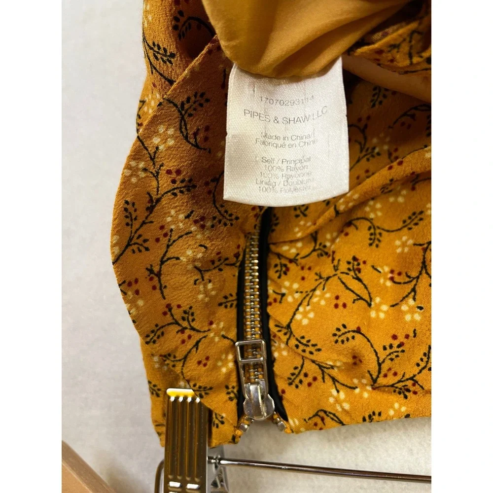 Veronica Beard Ruched Skirt Sz 0 in Saffron